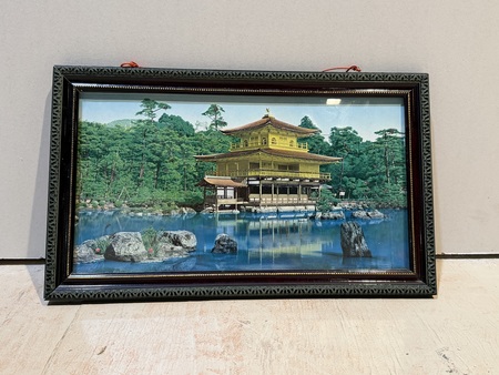 Framed Golden Pavillion Art